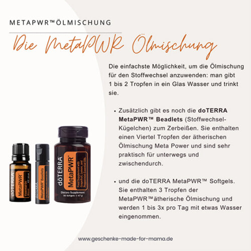 Doterra Metapwr Therische Lmischung F R Den Stoffwechsel Ml