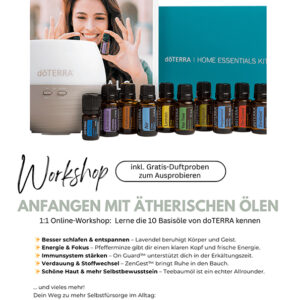 Workshop Anfangen mit ätherischen Ölen – doTERRA Basisöle für Einsteiger mit Duftproben, Beratung und Anwendungstipps