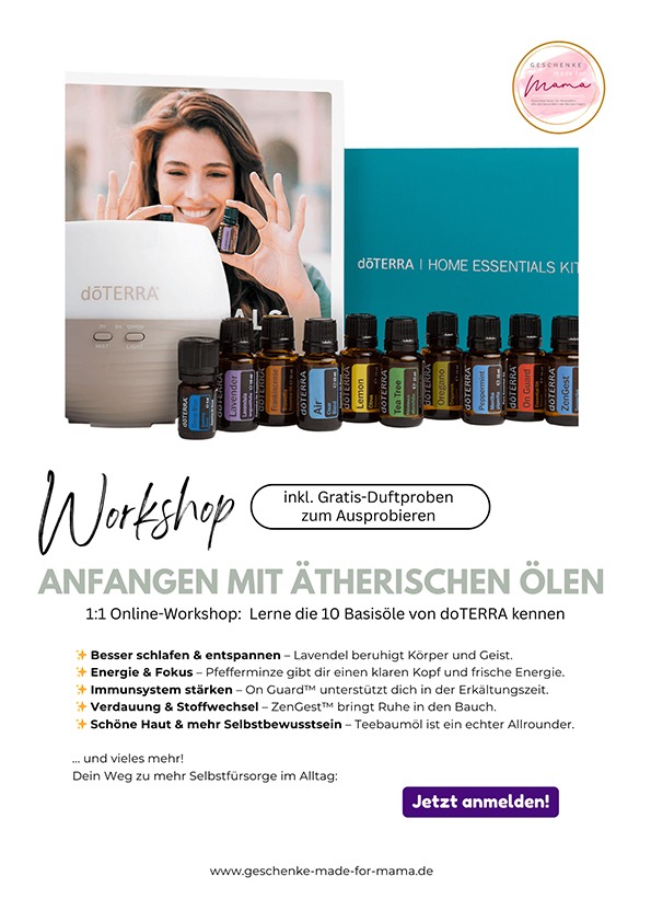 Workshop Anfangen mit ätherischen Ölen – doTERRA Basisöle für Einsteiger mit Duftproben, Beratung und Anwendungstipps