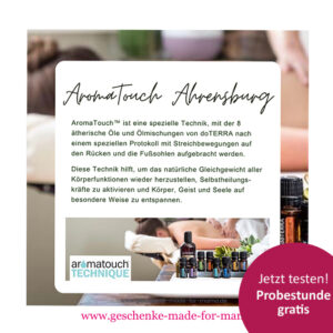 doTERRA AromaTouch Wellnessmassage 22926 Ahrensburg Shop Geschenke made for Mama