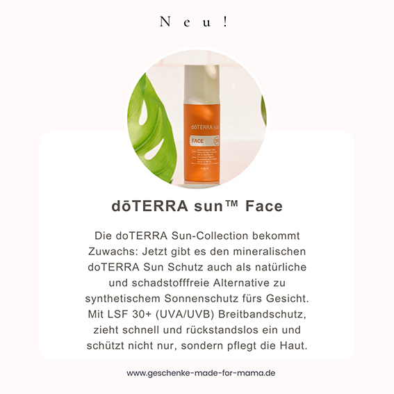 doTERRA Sun schadstoffreier Sonnenschutz fürs Gesicht Geschenke made for Mama