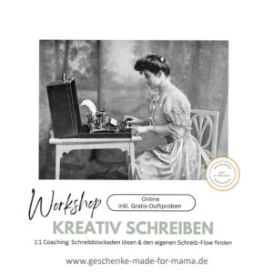 Online 1:1 Workshop Kreatives Schreiben: Schreibblockaden lösen, Schreibfluss und Routine entwickeln