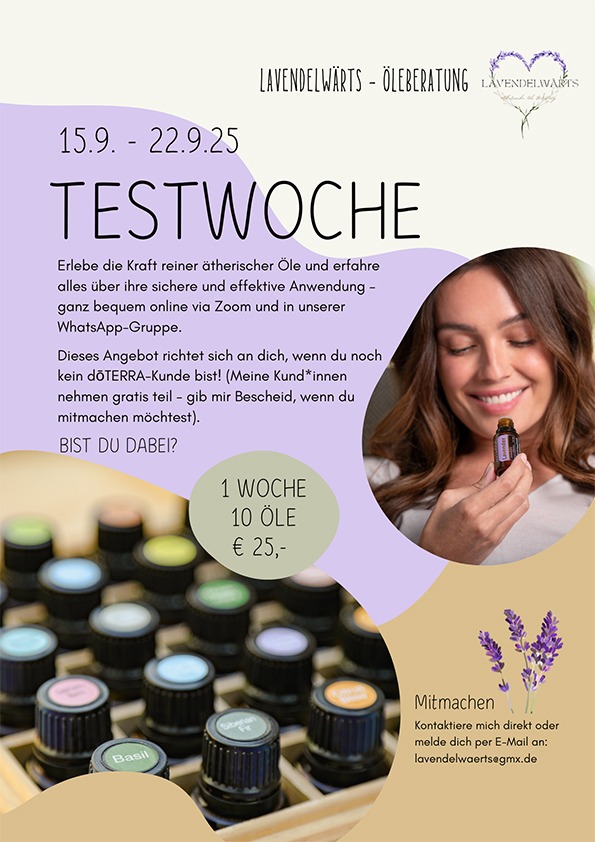 doTERRA Ätherische Öle testen und kennenlernen Testwoche