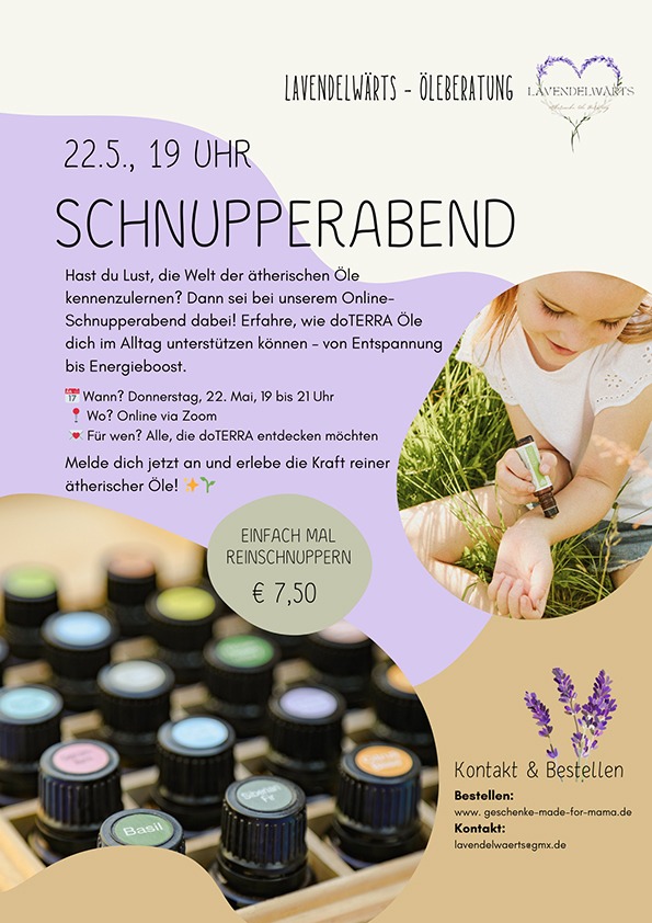 Aetherische-Oele-Online-Schnupperabend-Mai 2025 Ätherische Öle kennenlernen: Ätherische Öle Online Schnupperabend