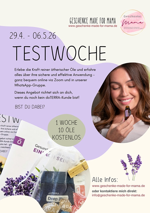 Ätherische Öle Testwoche – doTERRA ätherische Öle kennenlernen für mehr Wohlbefinden, Energie und bessere Entspannung