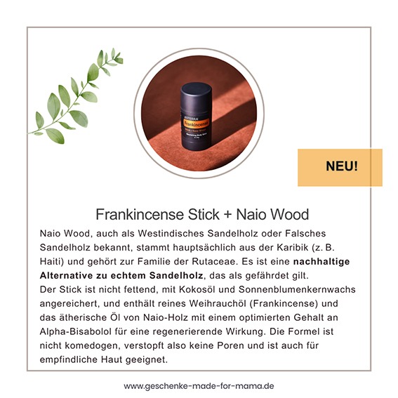 Weihrauch Stick mit Naio-Wood zur Regeneration