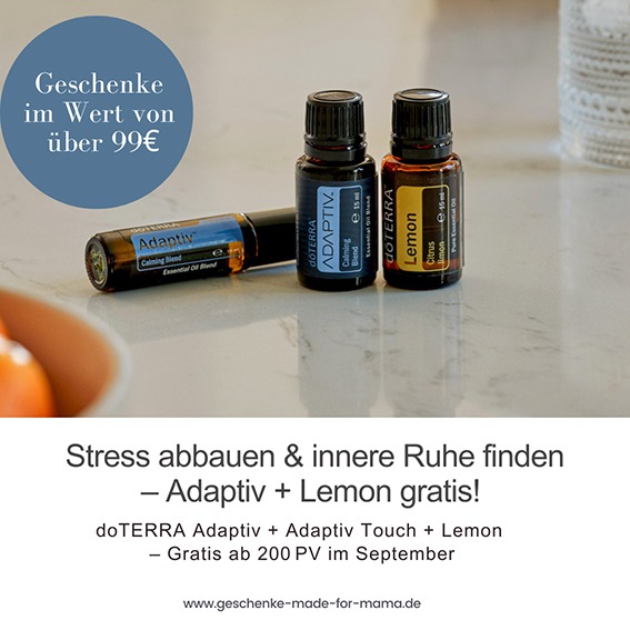 Adaptiv und Lemon gratis zu jeder Bestellung ab 200 PV – Stressabbau, innere Ruhe und Entspannung mit doTERRA