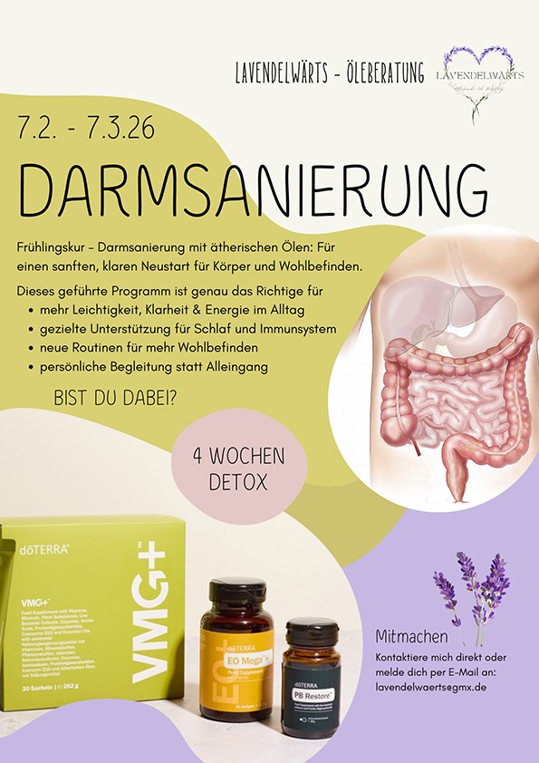 30 Tage Darmsanierung mit ätherischen Ölen Darmsanierung mit ätherischen Ölen – Detox und Aufbau Kur für mehr Wohlbefinden