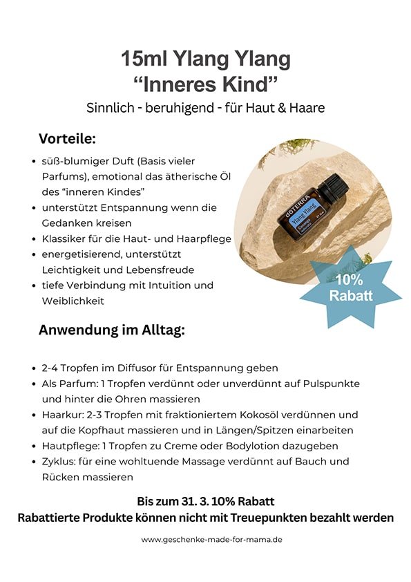 doTERRA Ylang Ylang 15 ml 10 Prozent Rabatt März 2026 – ätherisches Öl für Entspannung, Haut und Haare